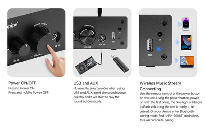 Mini Hi-Fi Amplifier (APA-200BT)