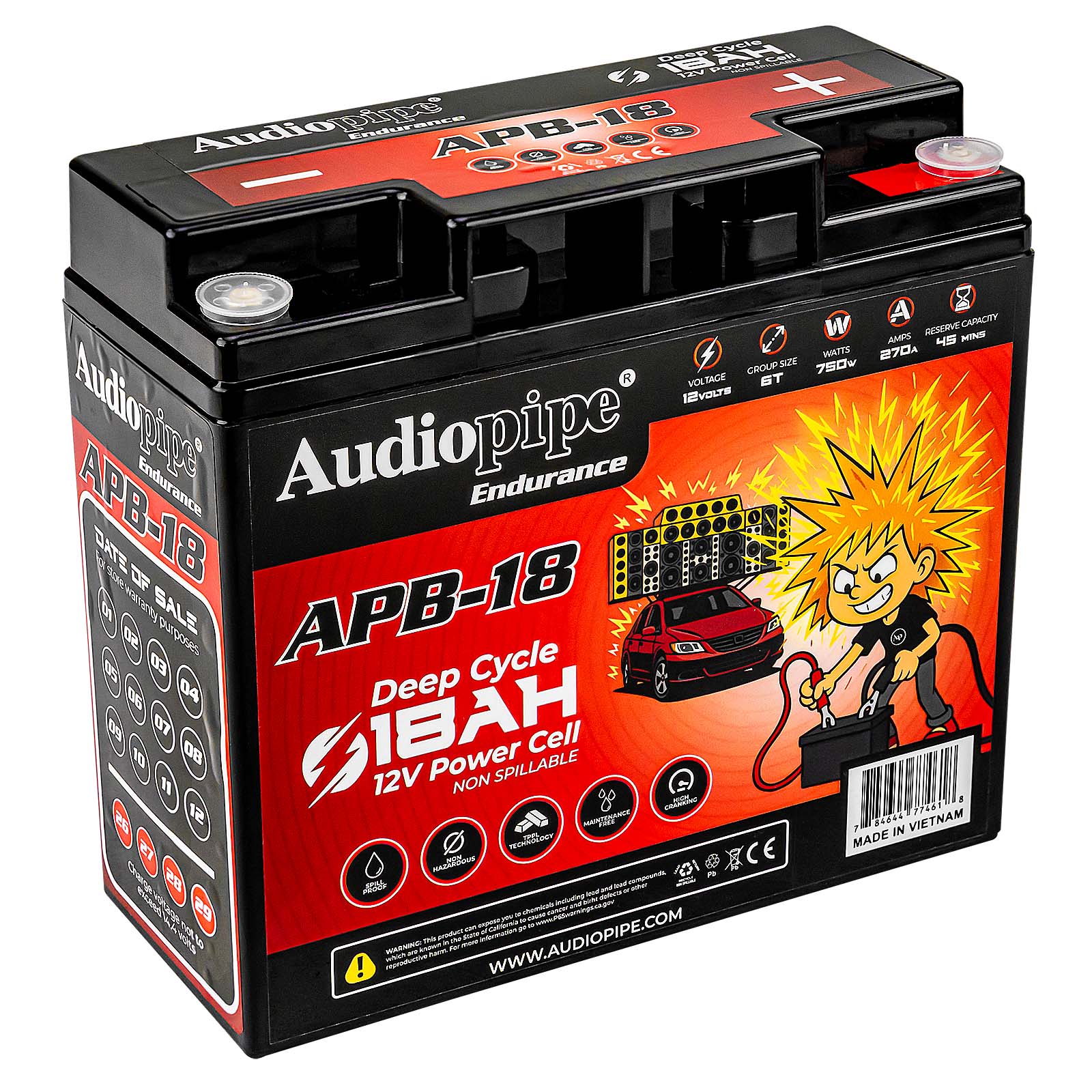 Deep Cycle 18AH 12V Power Cell (APB-18)