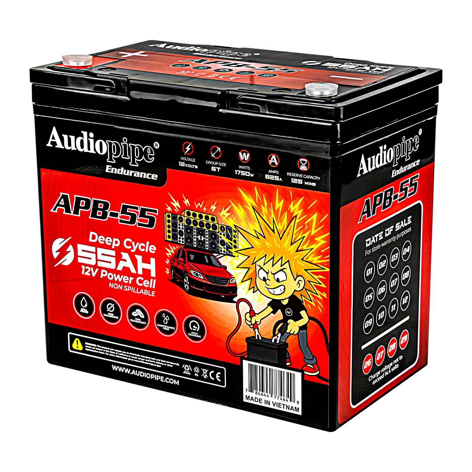 Deep Cycle 55AH 12V Power Cell (APB-55)