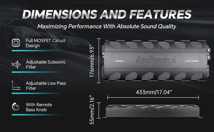 Class D Mono Mosfet Power Amplifier (APDLO-20001D)