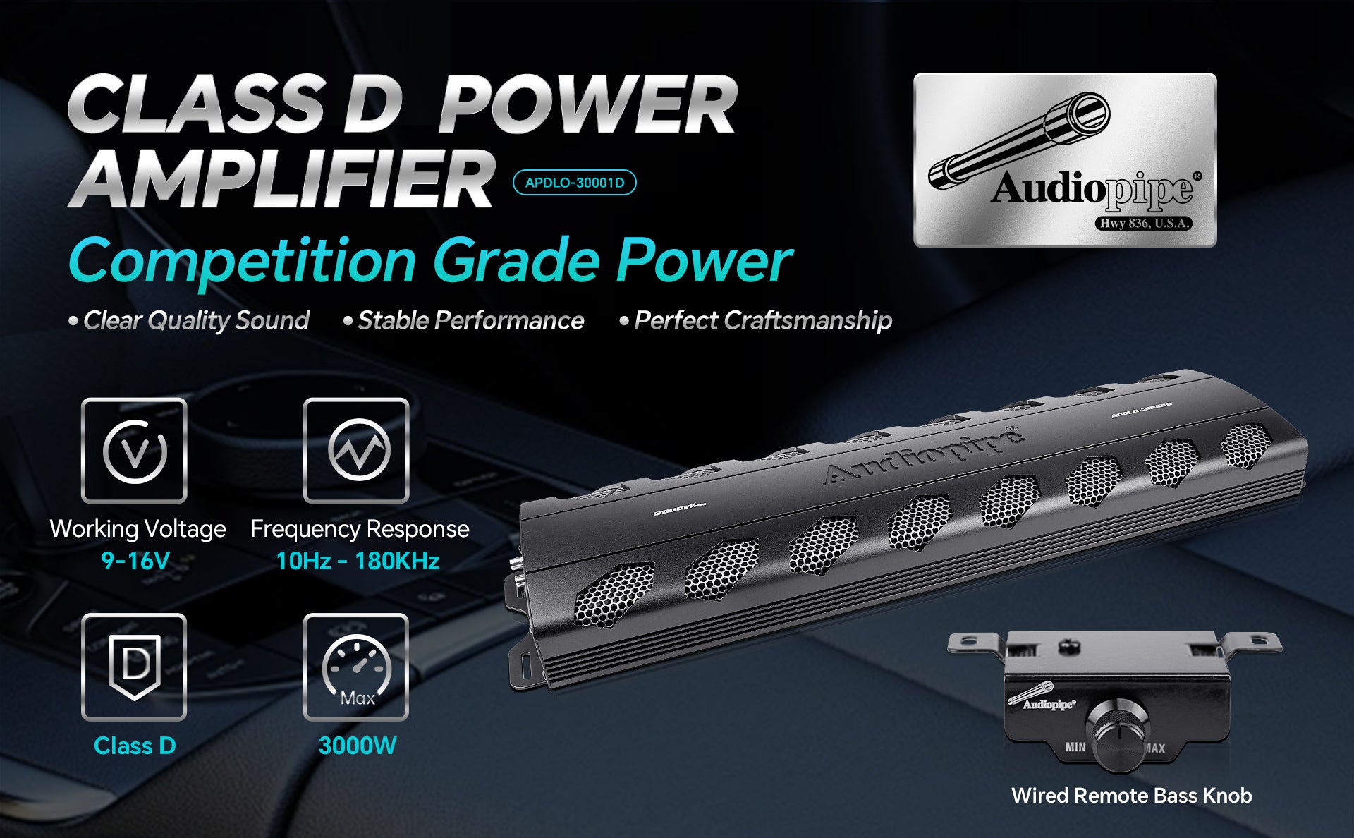 Class D Mono Mosfet Power Amplifier (APDLO-30001D)