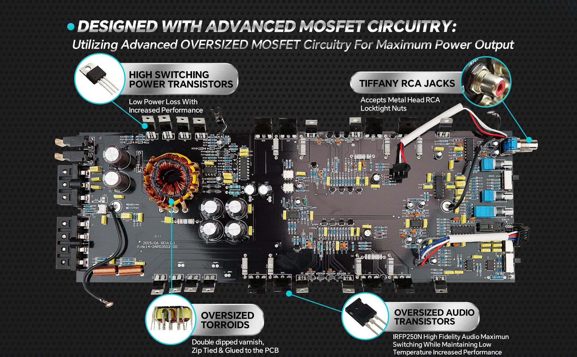 2 Channel Class A/B Mosfet Power Amplifier (APDLO-3502)