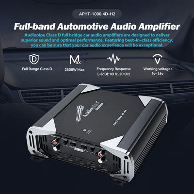Full Range Class D Transistor Amplifier (APHT-1000.4D-H2)