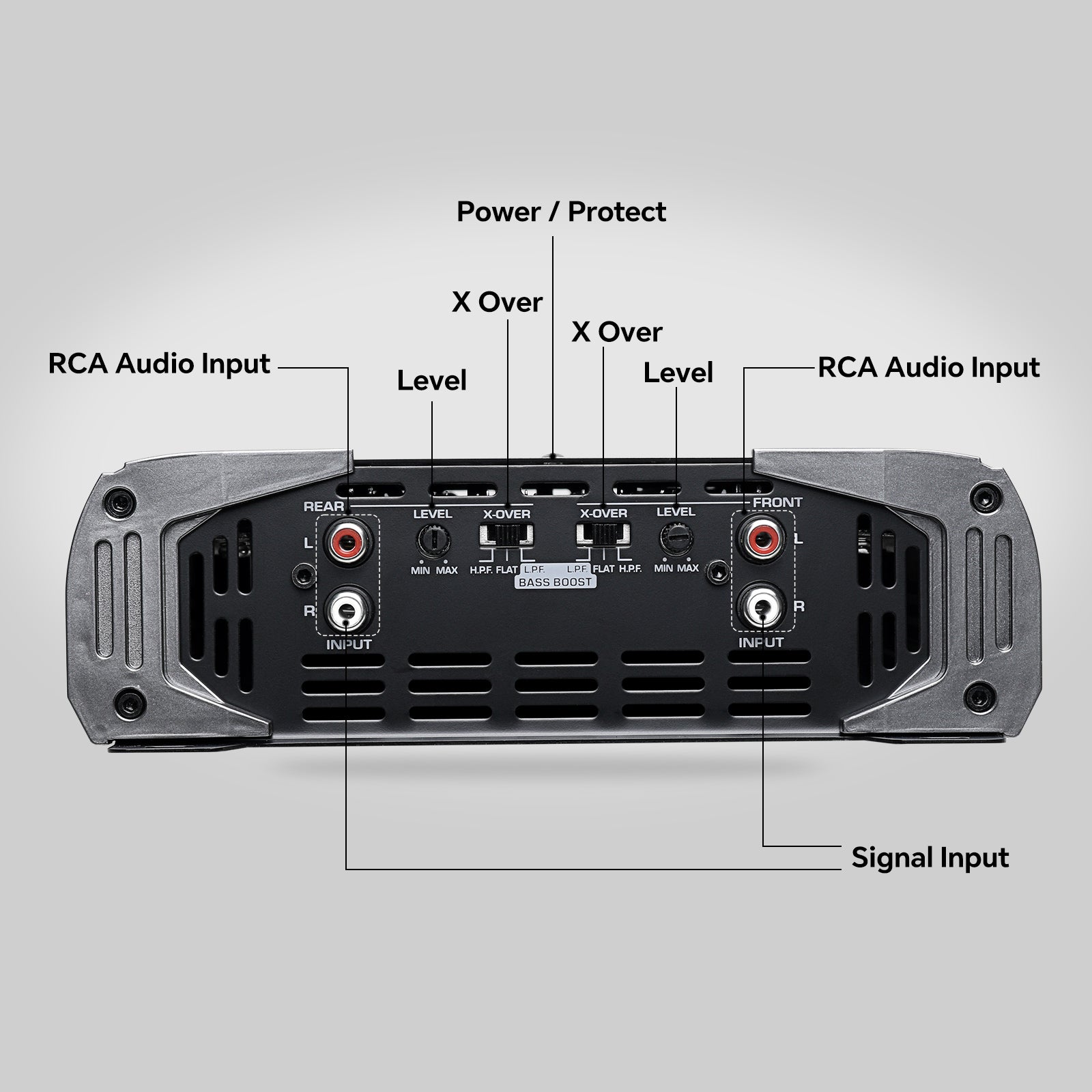 Full Range Class D Transistor Amplifier (APHT-1000.4D-H2) – Audiopipe