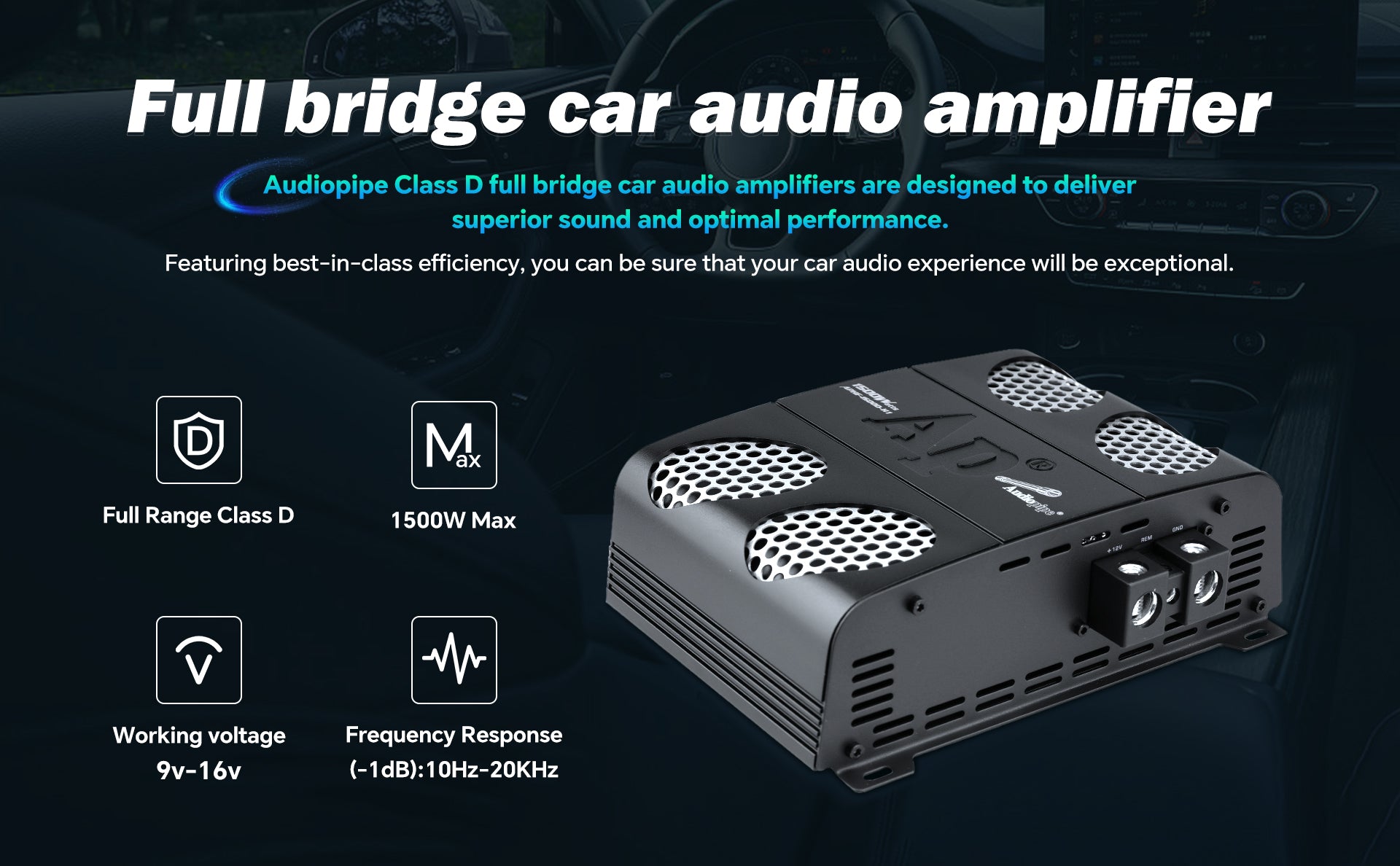 1500 Watts Full Range Class D Mosfet Amplifier (APHF-1500D-H1)