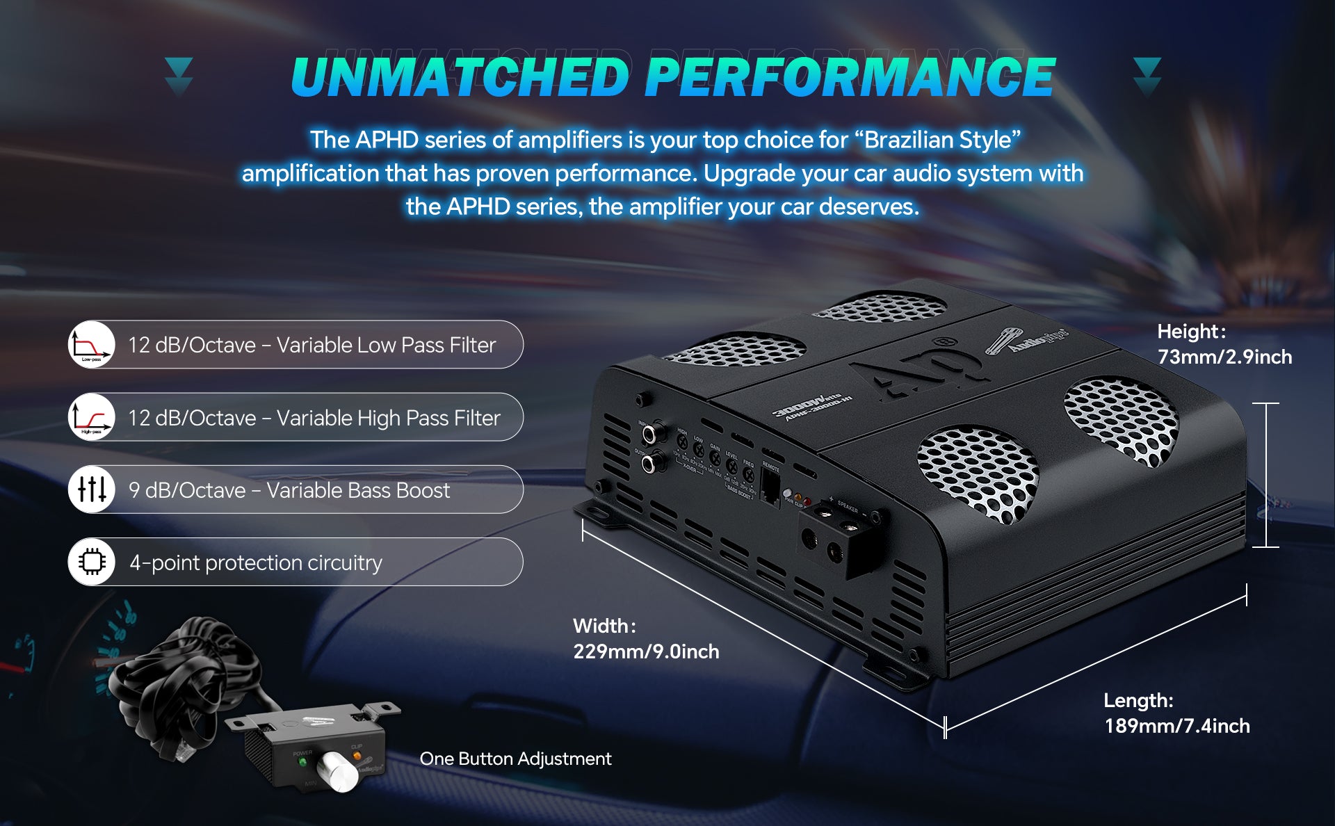 3000 Watts Full Range Class D Mosfet Amplifier (APHF-3000D-H1)