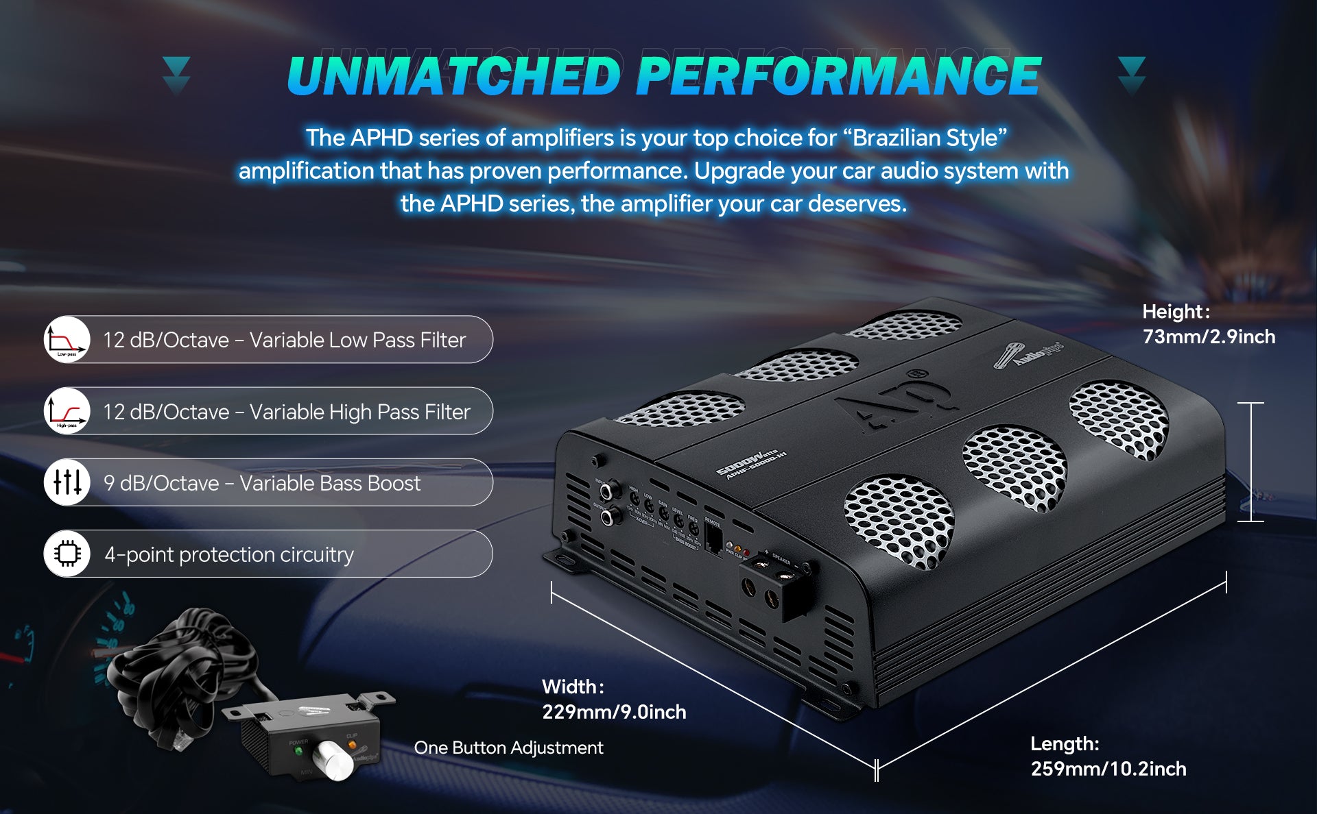 5000 Watts Full Range Class D Mosfet Amplifier (APHF-5000D-H1)