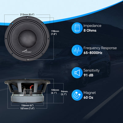 8" Mid-Low Frequency Loudspeaker (APLMB-8), Sold individually