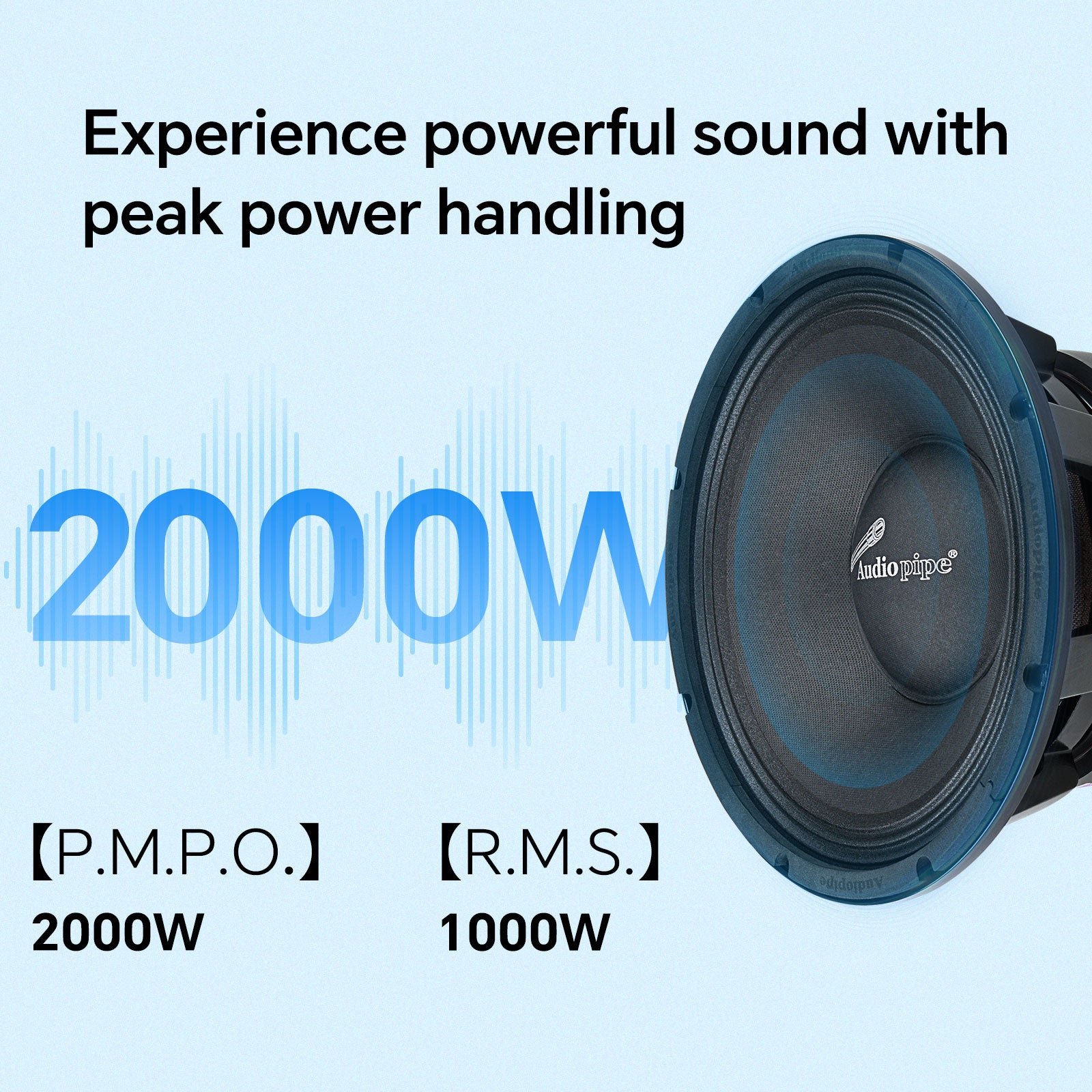 APLMR-12 12” Mid Frequency Loudspeaker, Sold Individually – Audiopipe
