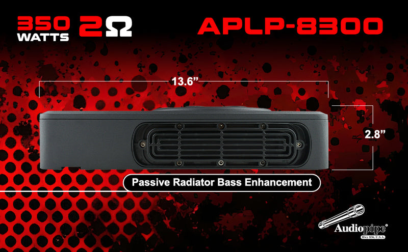 8" Low Profile Amplified Subwoofer (APLP-8300)