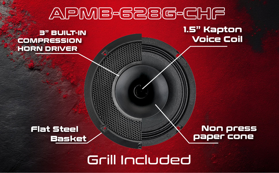 6.5" Compression Horn Mid-range Loudspeaker (APMB-628G-CHF)