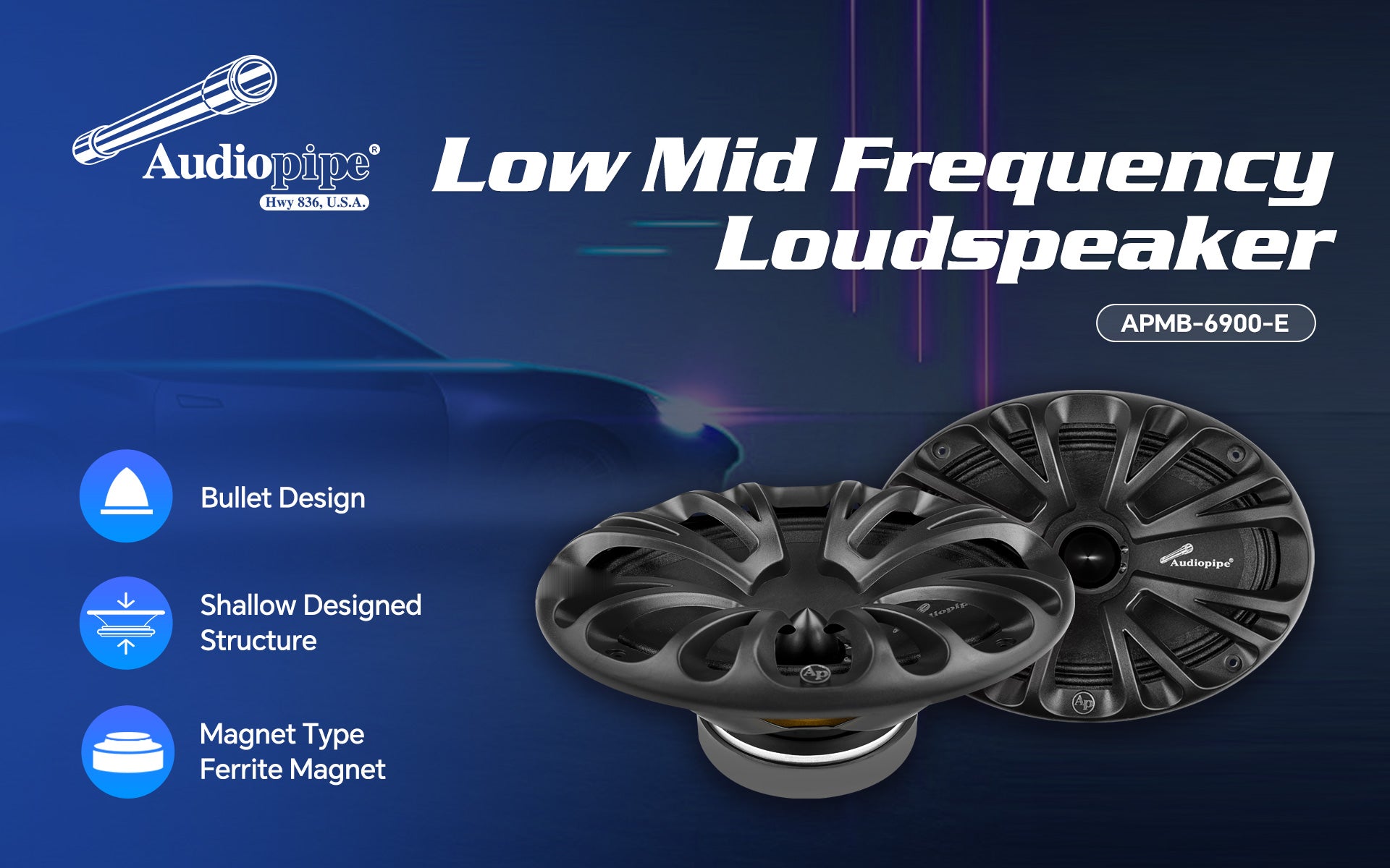 6 x 9" Low Mid Frequency Loudspeaker (APMB-6900-E)