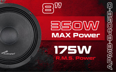 8” Low Mid Frequency Loudspeaker (APMB-840SB-D), Sold individually