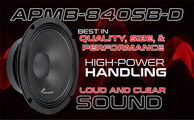 8” Low Mid Frequency Loudspeaker (APMB-840SB-D), Sold individually