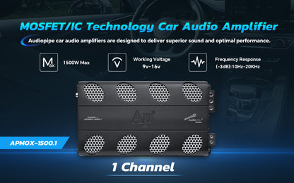 Mosfet / Ic Technology Car Audio Amplifier (APMOX-1500.1)