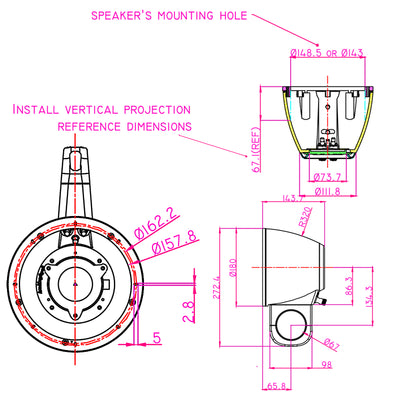 6" Short Pod Weather Resistant Tower Enclosures (APMP-6002SP)