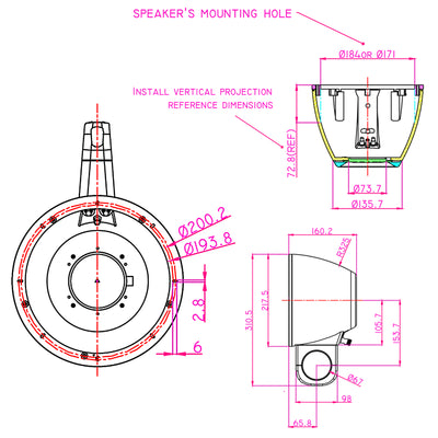 8" Short Pod Weather Resistant Tower Enclosures (APMP-8002SP), Sold in pairs