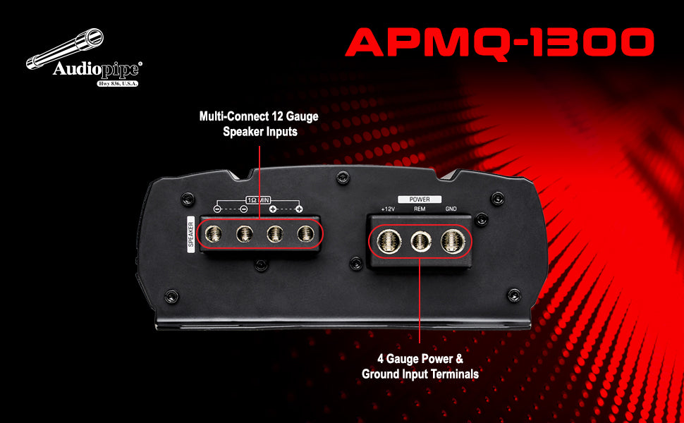 Mini Design Class D Mono Mosfet Amplifier (APMQ-1300)