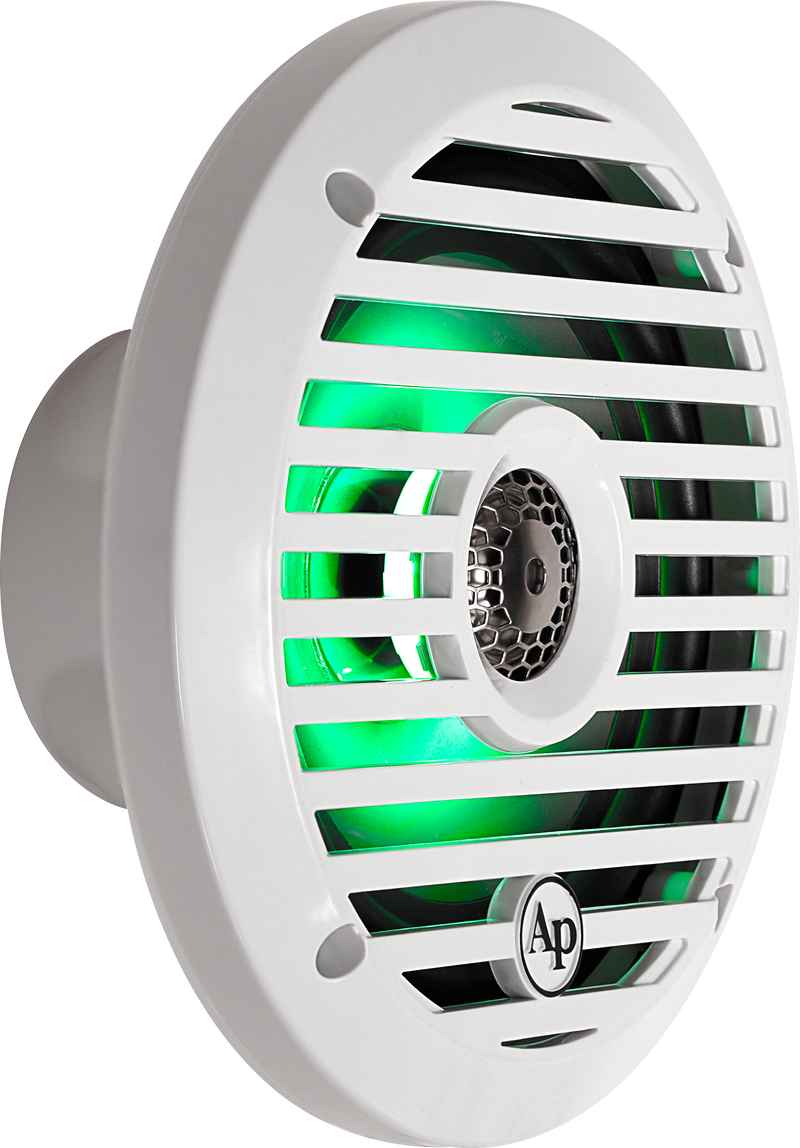 Audiopipe 6.5” Coaxial 2-Way Marine Speaker with LED lights (APSW-654GL) SALT WATER SERIES