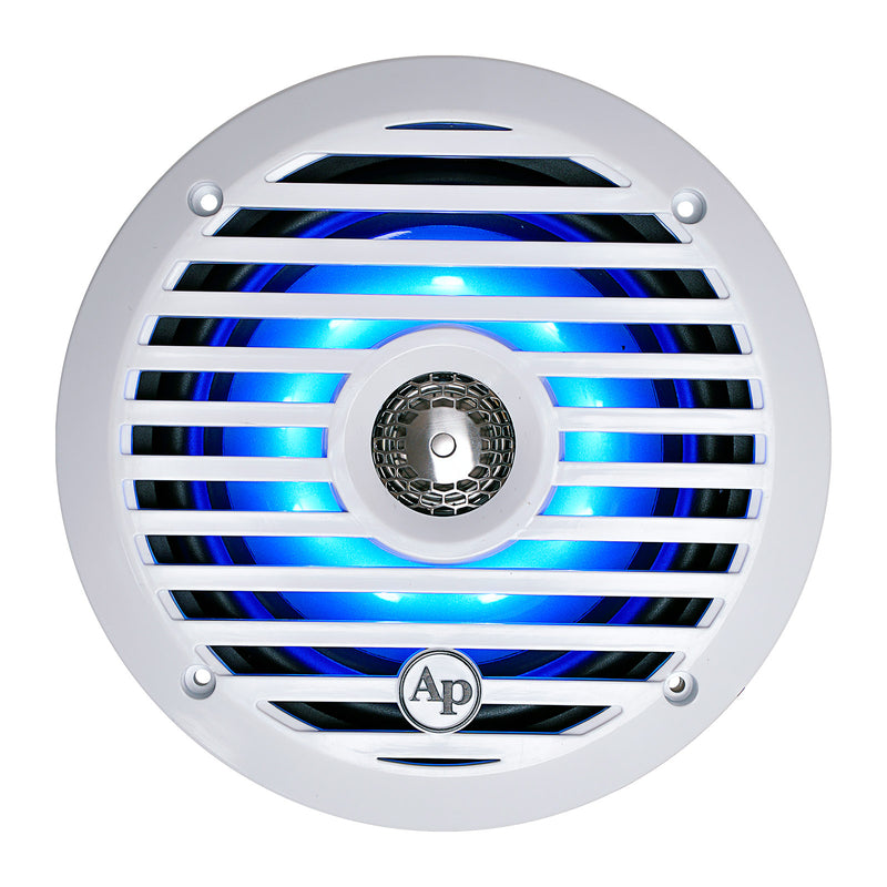 Audiopipe 6.5” Coaxial 2-Way Marine Speaker with LED lights (APSW-654GL) SALT WATER SERIES