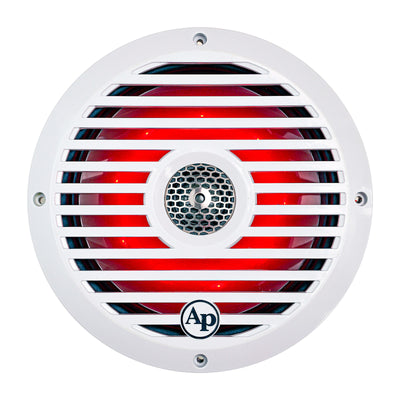 Audiopipe 8” Coaxial 2-Way Marine Speaker with LED lights (APSW-804GL) 2024 SALT WATER SERIES