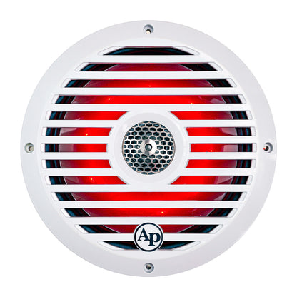 Audiopipe 8” Coaxial 2-Way Marine Speaker with LED lights (APSW-804GL) 2024 SALT WATER SERIES