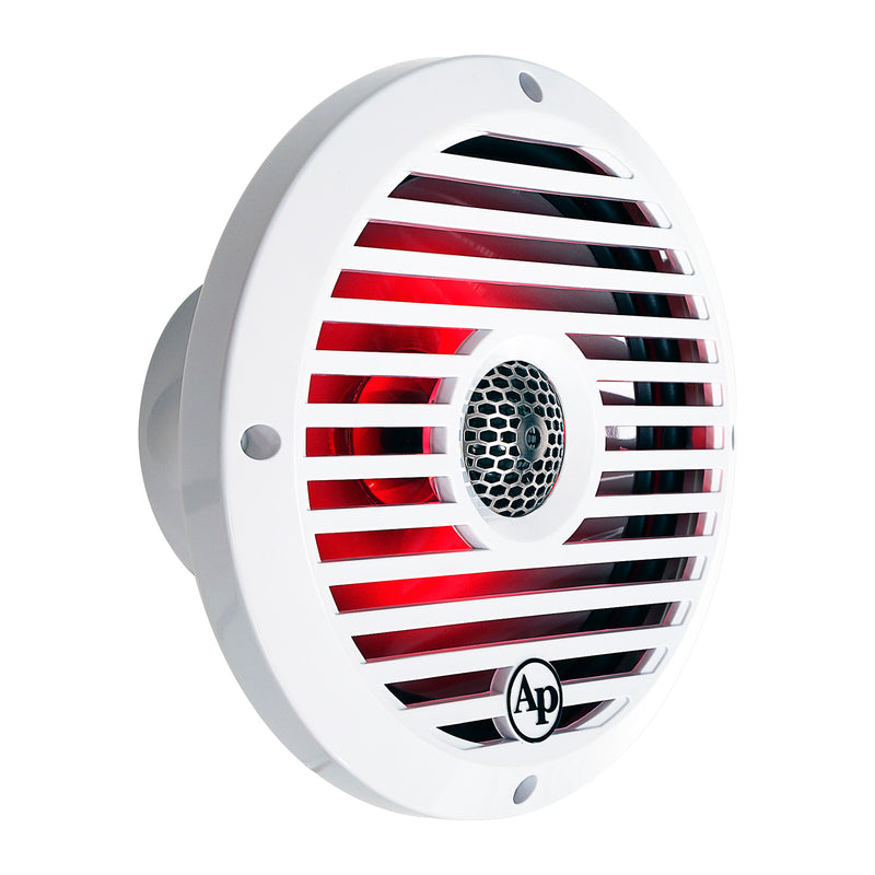 Audiopipe 8” Coaxial 2-Way Marine Speaker with LED lights (APSW-804GL) 2024 SALT WATER SERIES