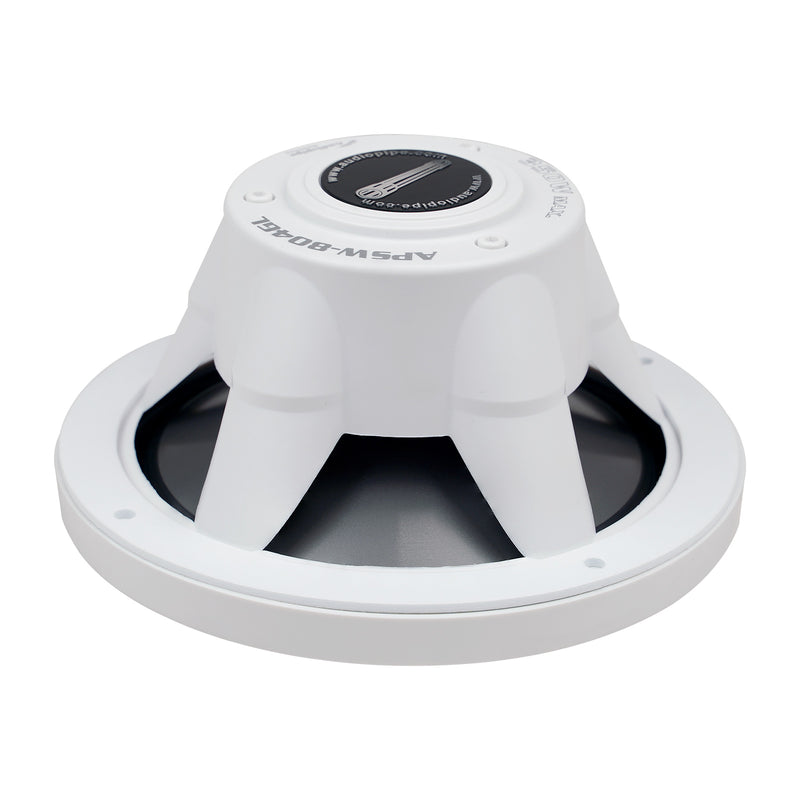 Audiopipe 8” Coaxial 2-Way Marine Speaker with LED lights (APSW-804GL) 2024 SALT WATER SERIES