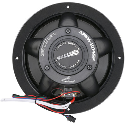 8” Coaxial 2-Way Marine Speaker with LED Lights (APSW-804SP)