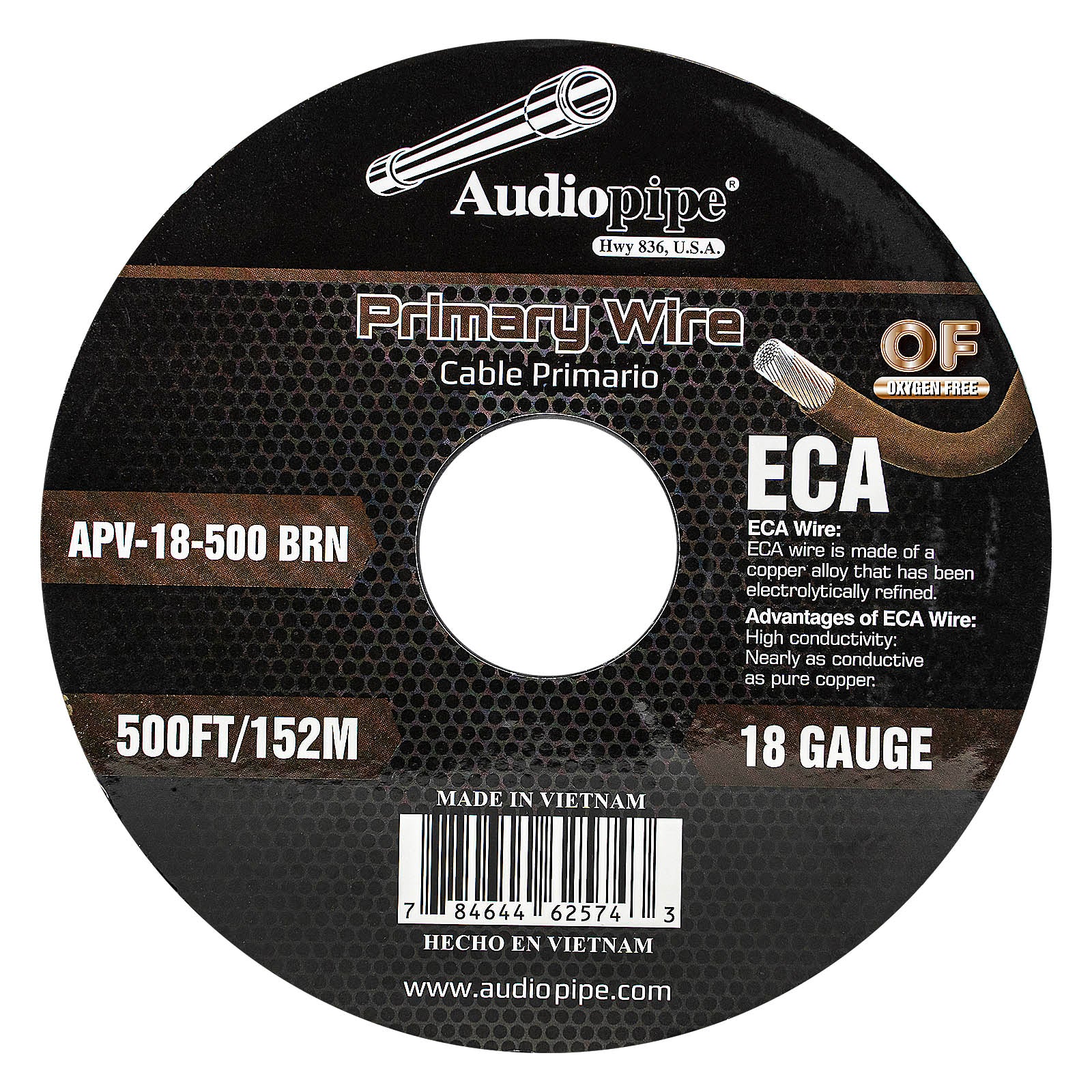 500Ft 18 Gauge Primary Wire (APV-18-500 BRN)