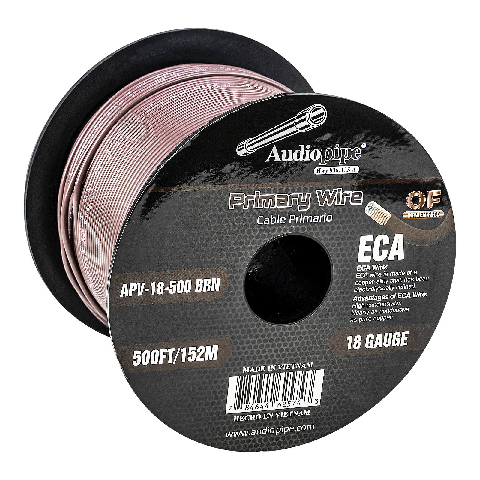 500Ft 18 Gauge Primary Wire (APV-18-500 BRN)