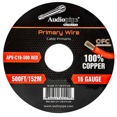 500Ft 16 Gauge Red Primary Wire (APV-C16-500 RED)