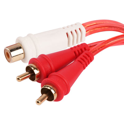 Female to 2 Male Oxygen Free RCA Audio Splitter (BMV-G-YF-2M), 10-Pack (10 Individual Cables)