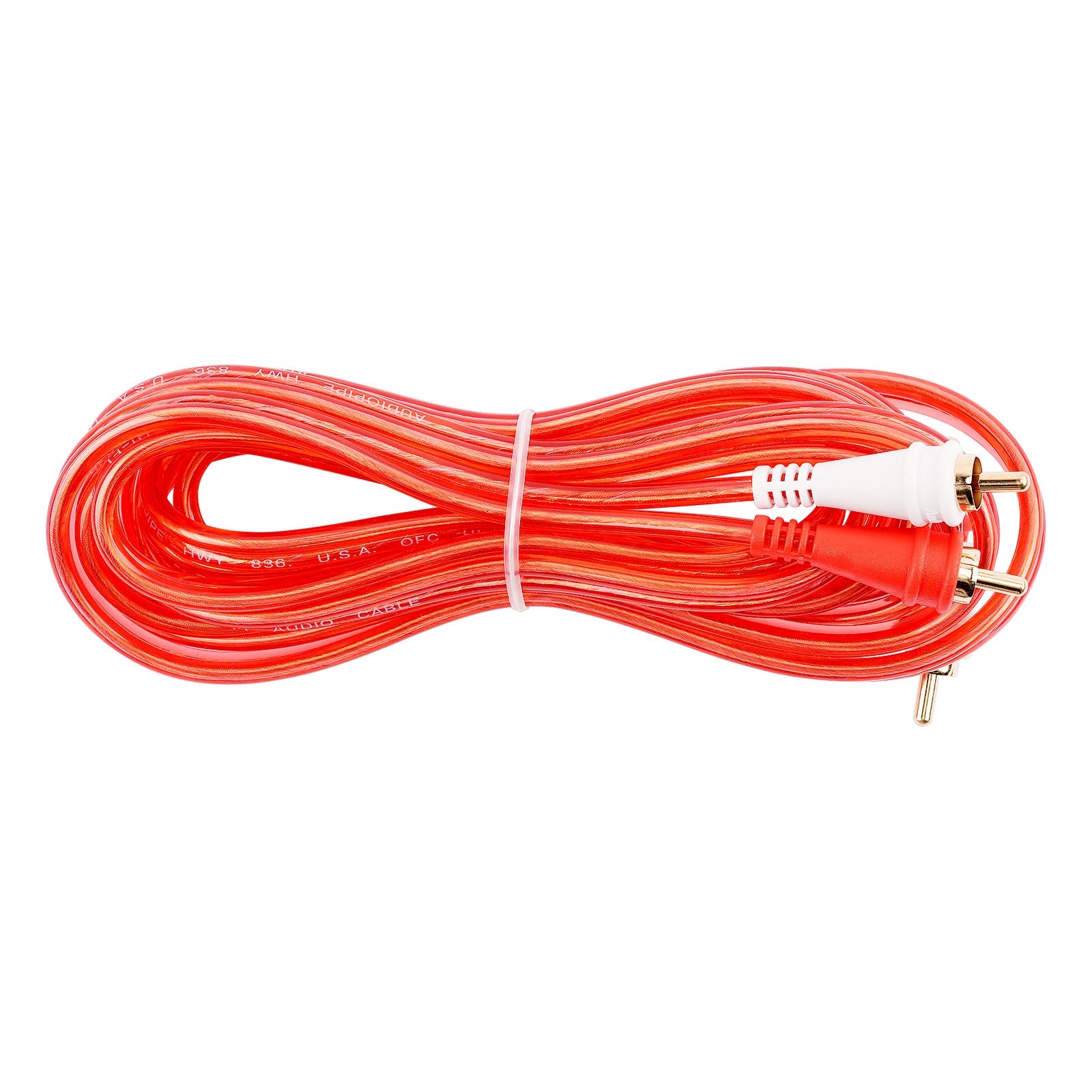 10FT Oxygen Free RCA Audio Cable With Right Angle (BMV-GRA-10), 10-Pack (10 Individual Cables)