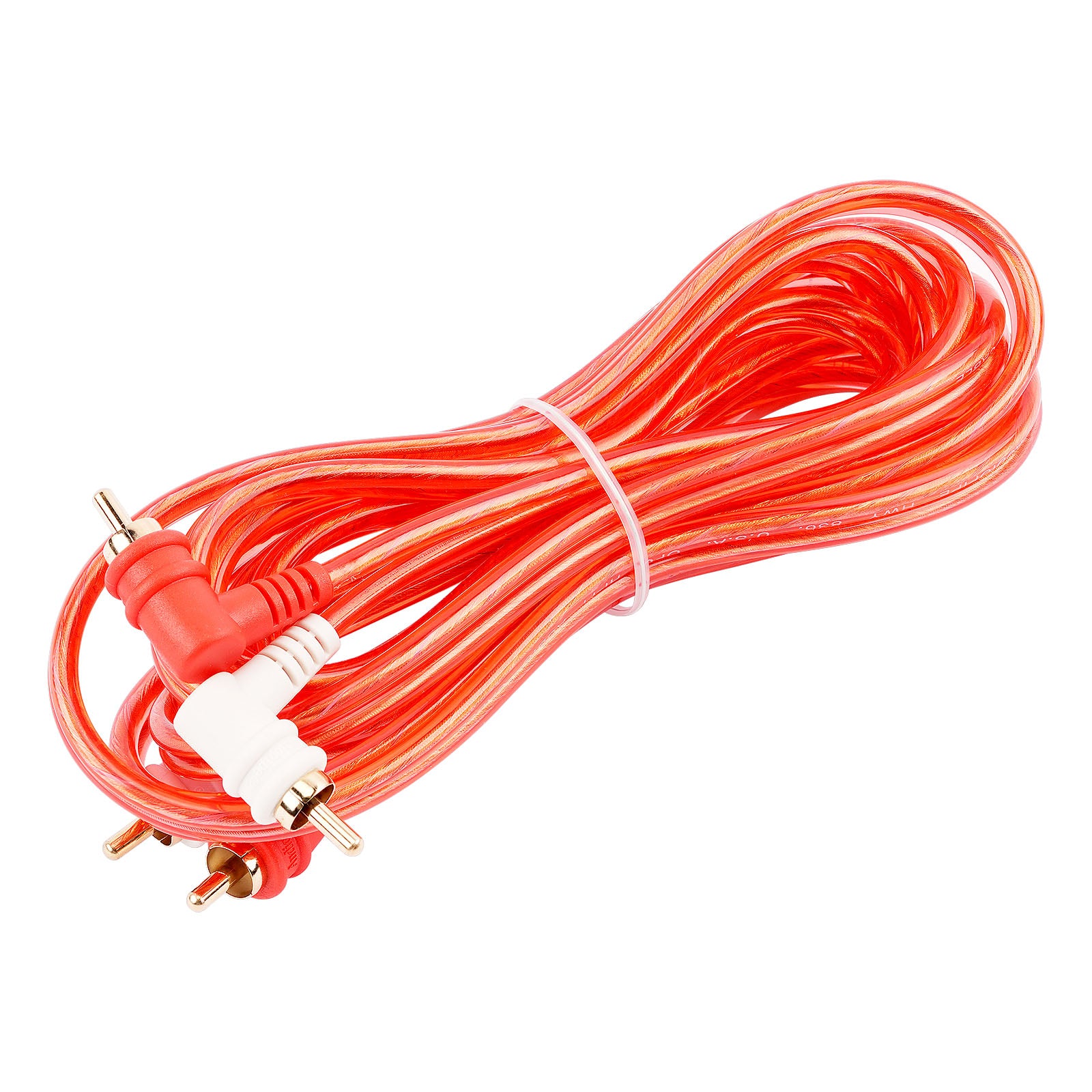 10FT Oxygen Free RCA Audio Cable With Right Angle (BMV-GRA-10), 10-Pack (10 Individual Cables)