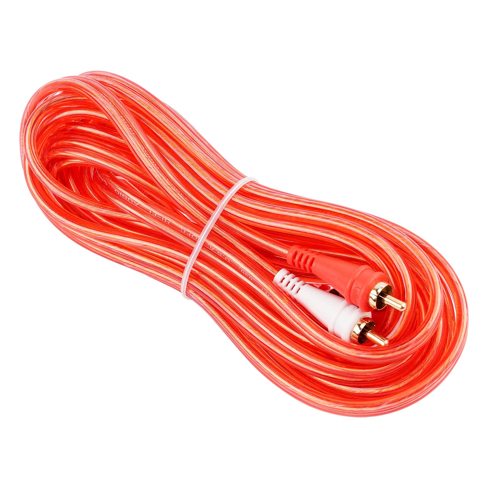 15FT Oxygen Free RCA Audio Cable With Right Angle (BMV-GRA-15), 10-Pack (10 Individual Cables)