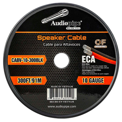 300FT 10AWG Speaker Cable (CABV-10-300 BLK)