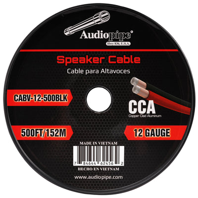 500FT 12AWG Speaker Cable (CABV-12-500BLK)
