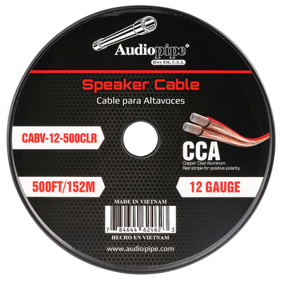 500FT 12AWG Speaker Cable (CABV-12-500CLR)