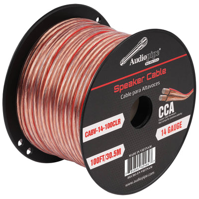 100FT 14AWG Speaker Cable (CABV-14-100CLR)