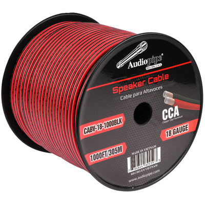 1000FT 18AWG Speaker Cable (CABV-18-1000BLK)