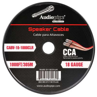 1000FT 18AWG Speaker Cable (CABV-18-1000CLR)