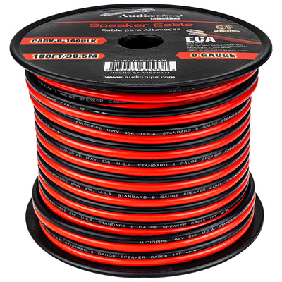 100FT 8AWG Speaker Cable (CABV-8-100 BLK)
