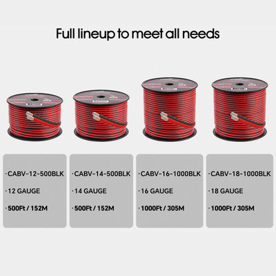500FT 12AWG Speaker Cable (CABV-12-500BLK)