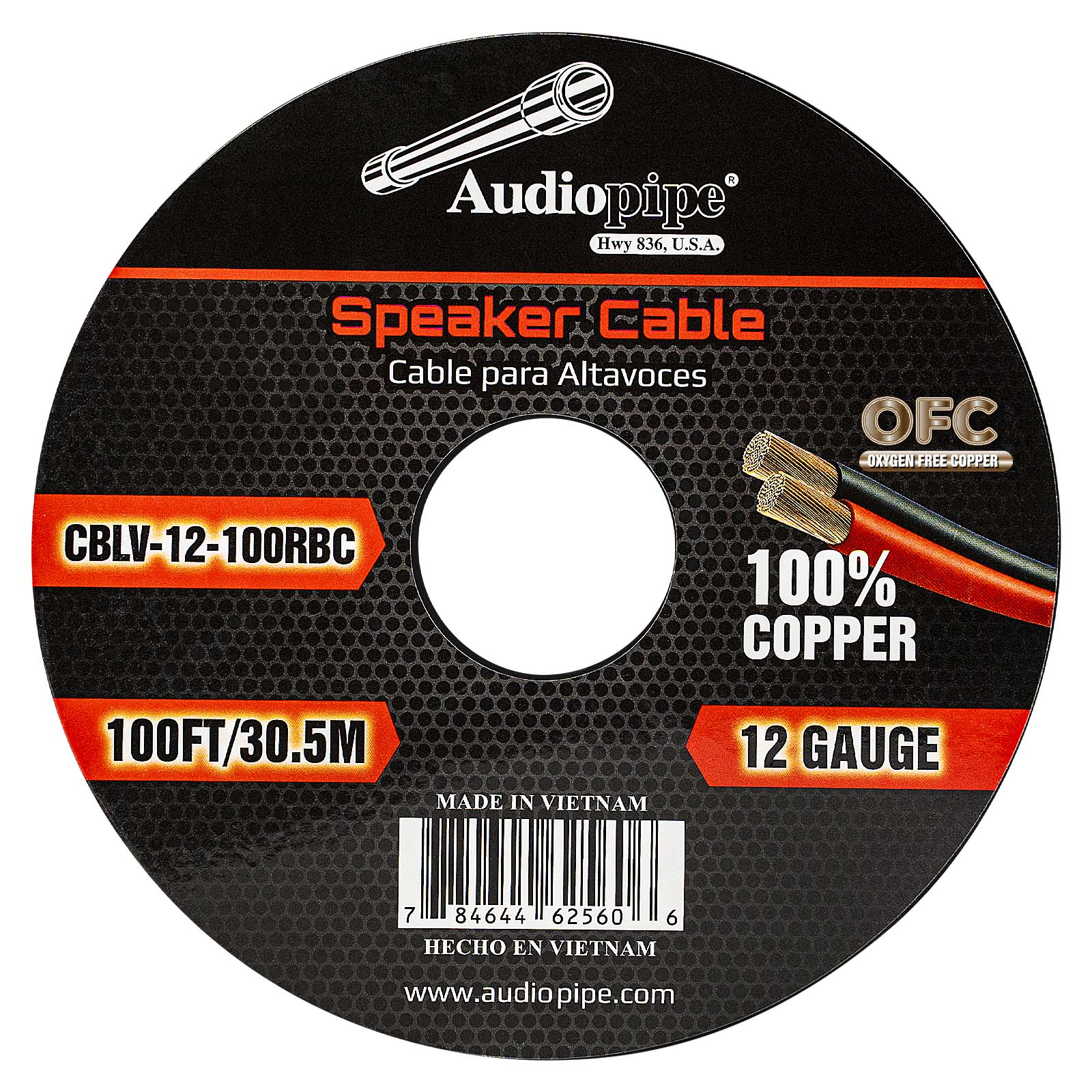 100FT 12AWG Speaker Cable (CBLV-12-100RBC)