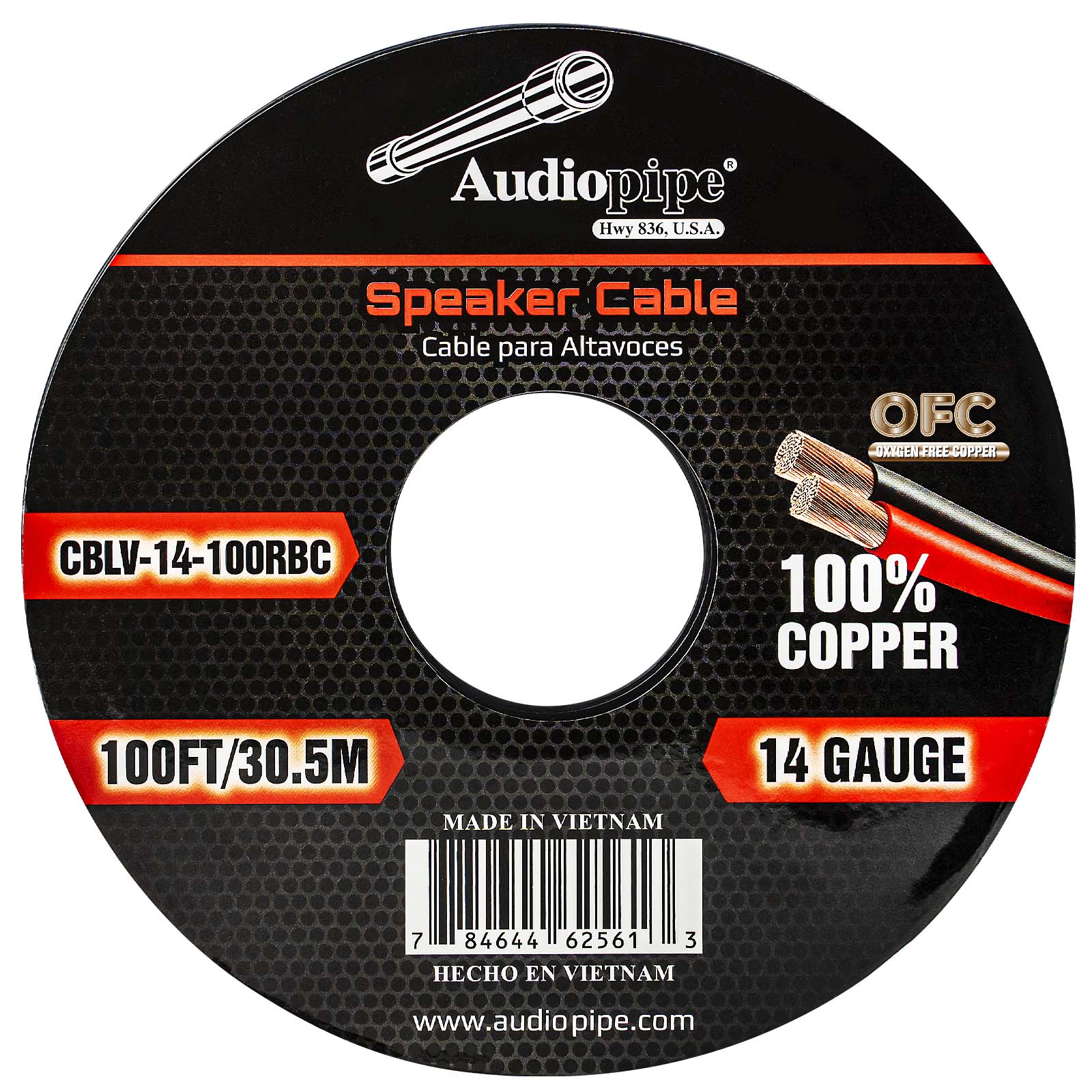 100FT 14AWG Speaker Cable (CBLV-14-100RBC)