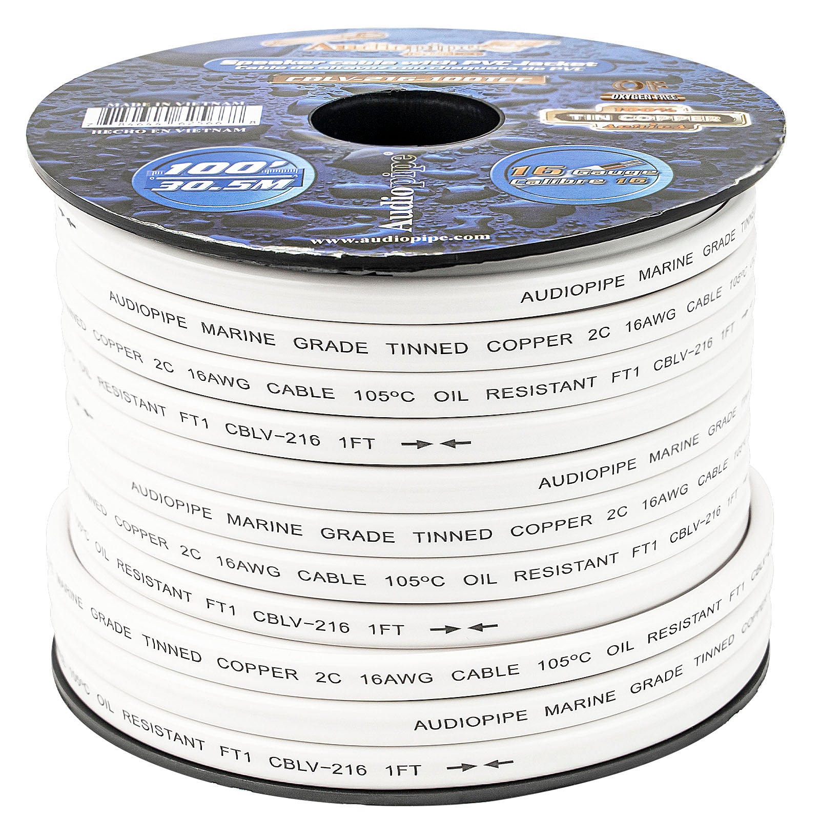100FT 16AWG Speaker Cable with PVC Jacket (CBLV-216-100TCC)