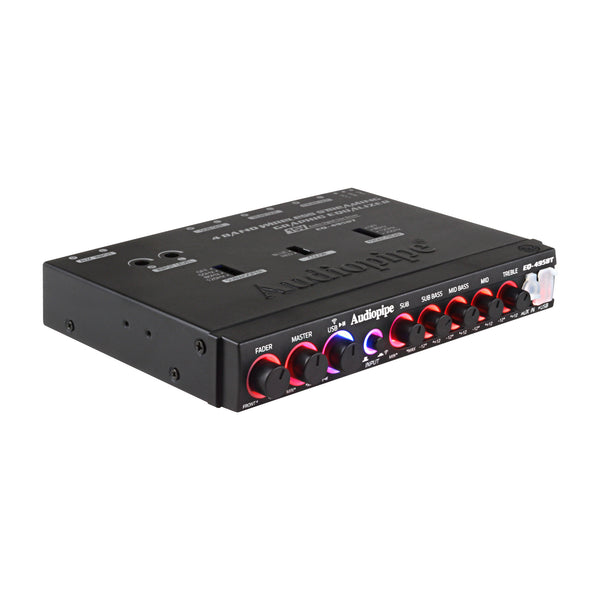Audiopipe 4 Band Wireless Streaming Graphic Equalizer with USB and AUX (EQ-495BT)