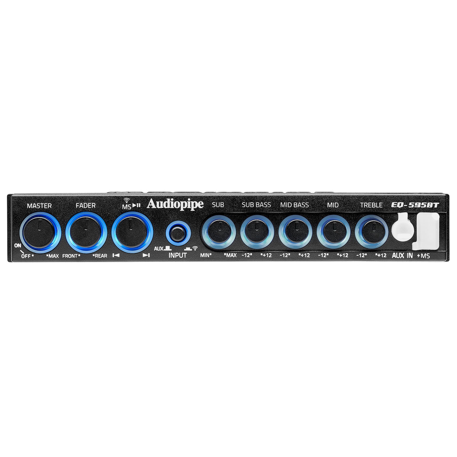 Audiopipe 4 Band Wireless Streaming Graphic Equalizer (EQ-595BT)