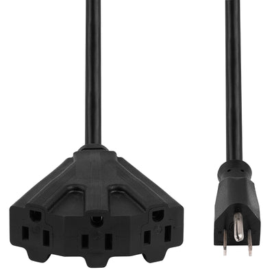50Ft 3-Outlet Heavy Duty Extension Cord (EX-PRO312-50BLK)